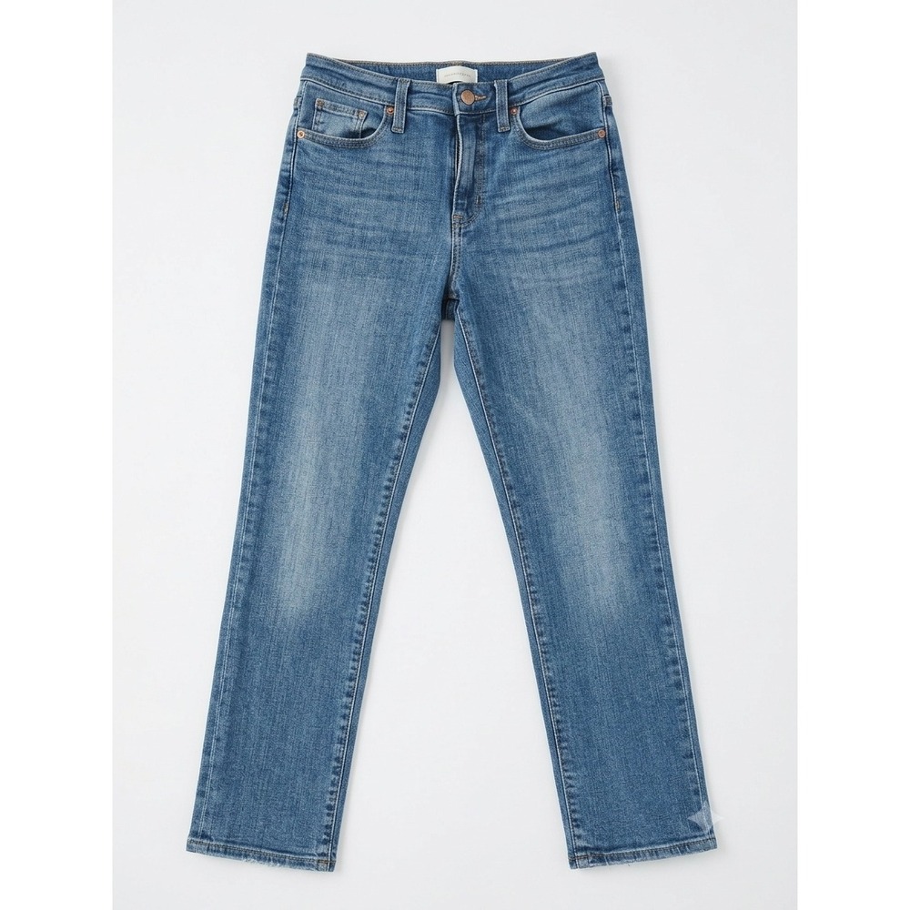 Universal Thread High Rise Slim Straight Jeans Medium Wash Blue Size 6/28R